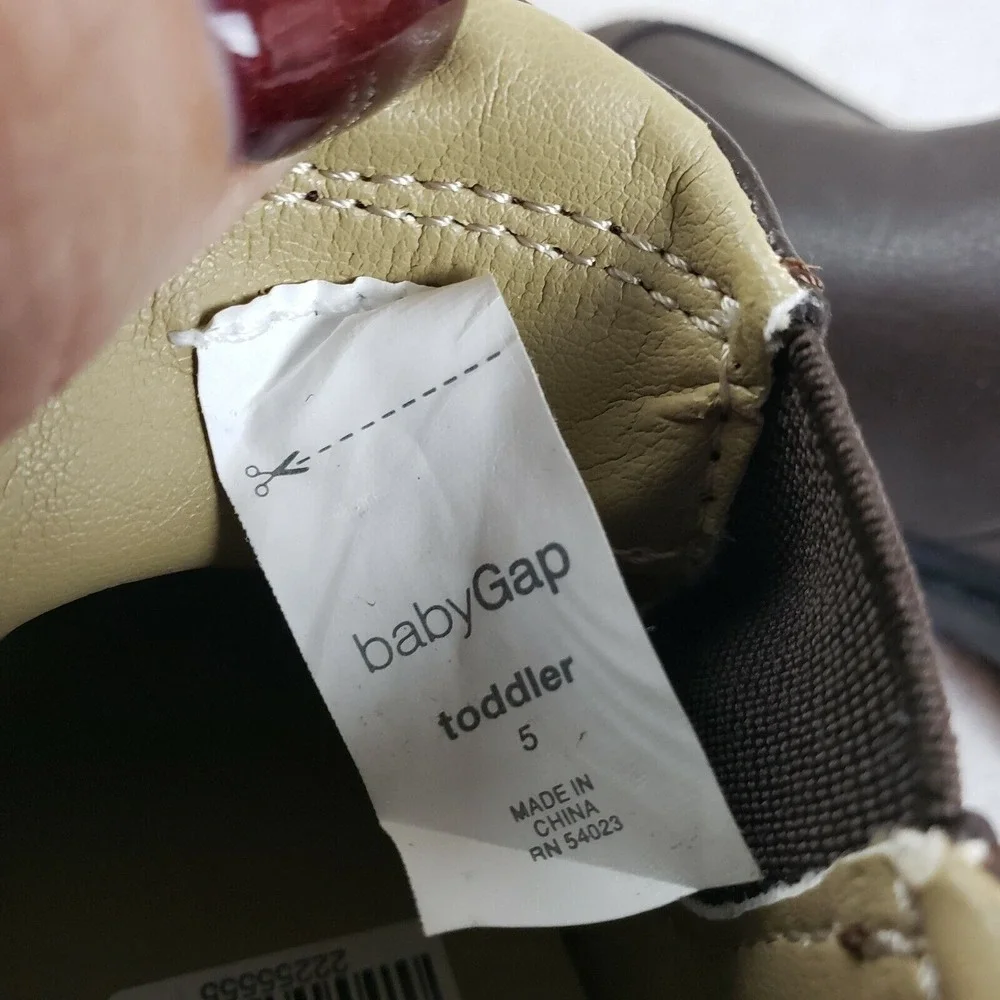 Gap Baby 665932-00-1 Brown Pull On Round Toe‎ Ankle Chelsea Boots Size 5